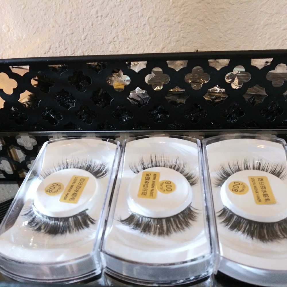 Mink hair lashes 3 for a great price